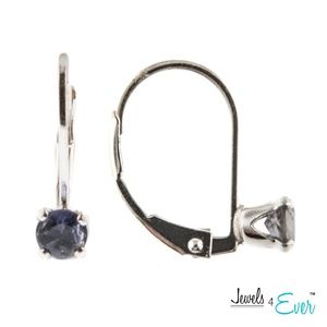 925 Sterling Silver Earrings with Genuine Gemstone